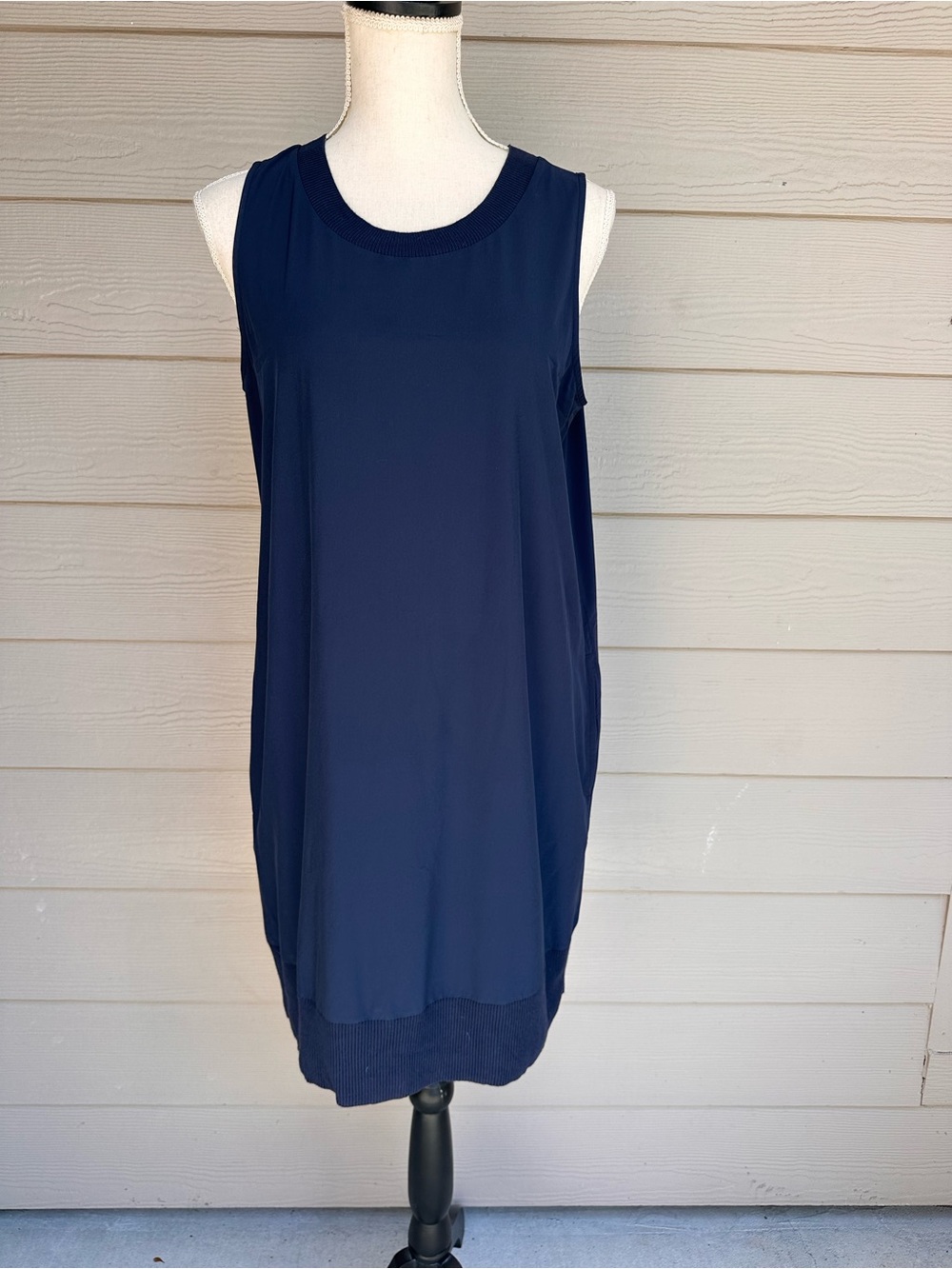 ATHLETA EN ROUTE Sleeveless Blue Lightweight Athletic Dress Size M (A19)